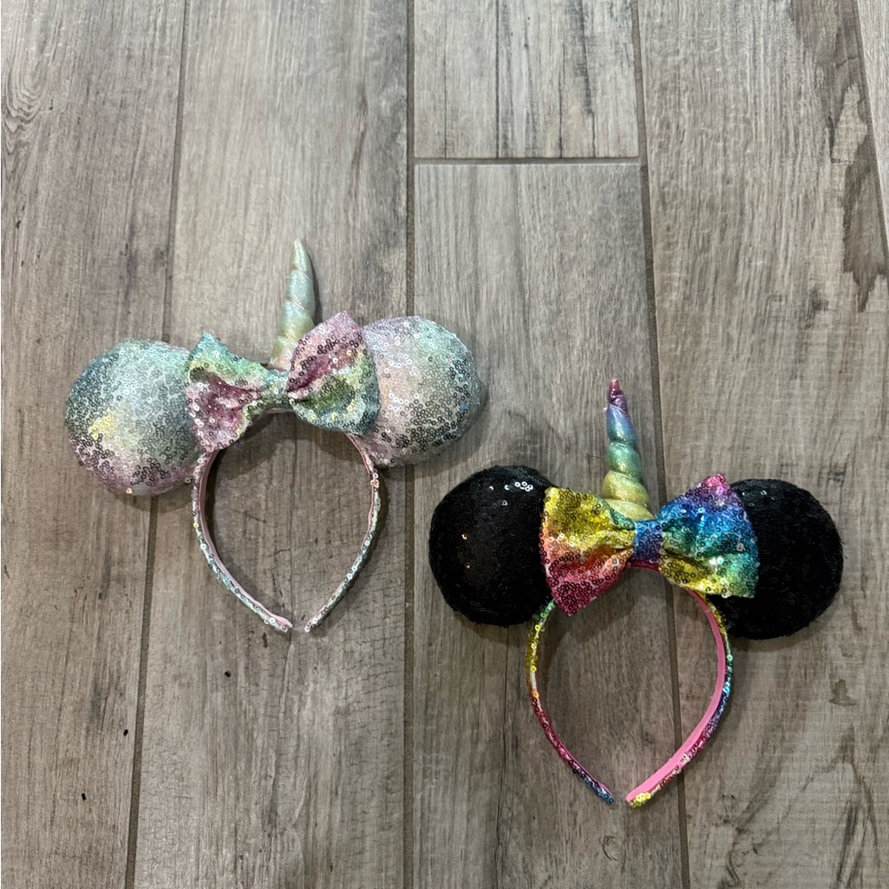 Colorful Unicorn Mickey  Ear Headbands